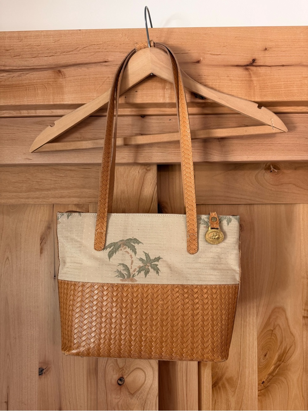 vintage Brahmin Copa Cabana Tropical Palm Tote